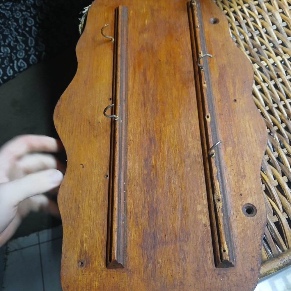Wood Wall Rack with Peg Rails - Brown - Picture 2 of 4